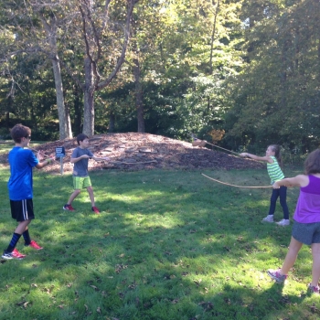 Photo of students at Fort Ancient